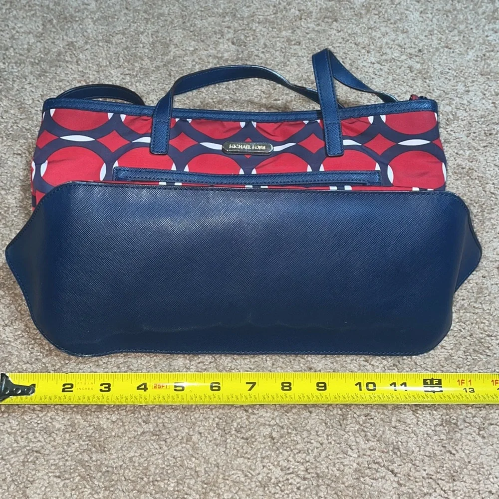 Michael Kors Kempton Nylon small red/blue tote shoulder bag - Picture 15 of 17